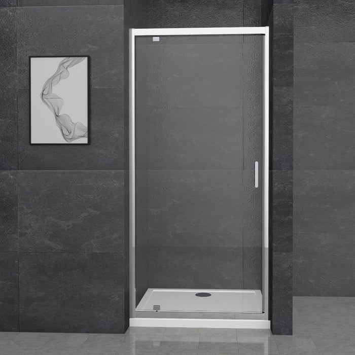 Roma Chrome 900mm PIVOT Shower Door