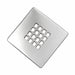 Square shower tray with central waste grate, dark slate finish