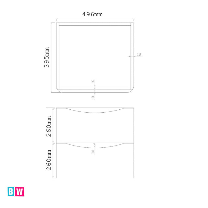 Rimini Wall Hung Matt Stone Grey 500mm Unit & Basin