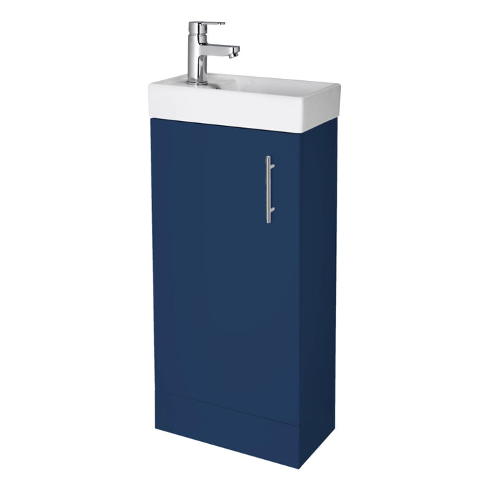 Flow 400mm Floor Standing Cloakroom Unit with Basin - Blue