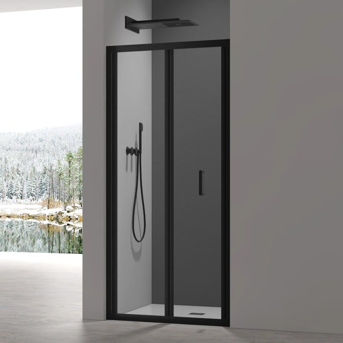 Roma Black 900mm Bifold Shower Door