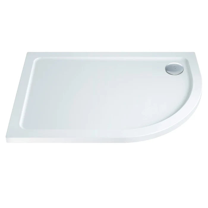 1200 x 800mm Chrome Quadrant Shower Enclosure with Left Hand Shower Tray