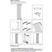 Vertical radiator installation diagram with parts layout and mounting instructions