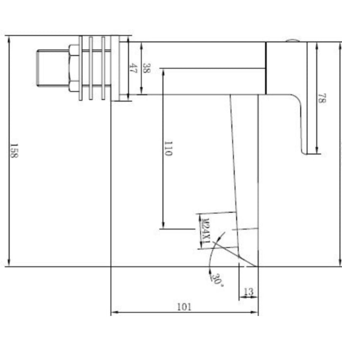 Capri Deck Mounted Bath Filler Tap