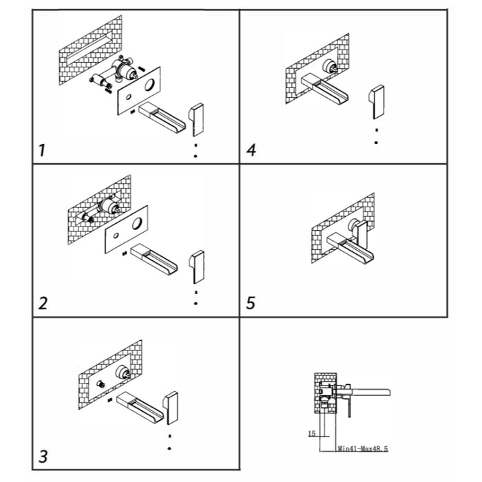 Ravena Wall Mounted Basin Tap - Chrome