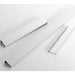 Wall-hung vanity unit with fluted drawers, matt white with long metal bar handles