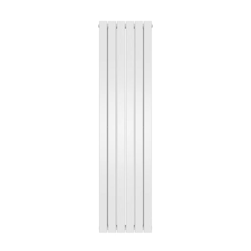 White vertical double panel flat radiator with narrow column design