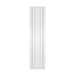 White vertical double panel flat radiator with narrow column design