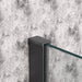 Gunmetal wet room enclosure vertical frame and horizontal rail with glass edge