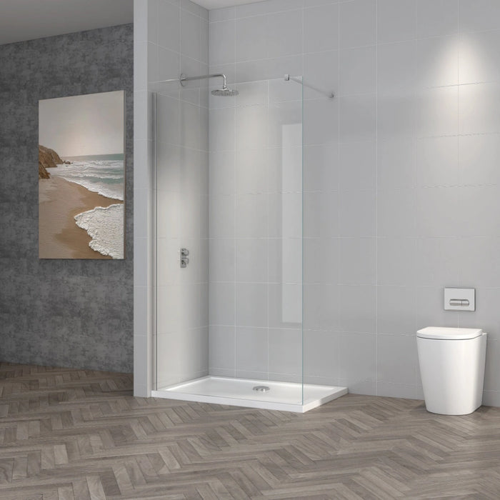 900mm Wet Room Screen Enclosure Chrome