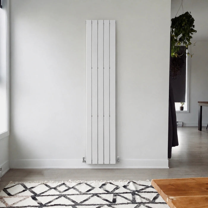Cadiz White Vertical Radiator - Single Panel 1800x376mm