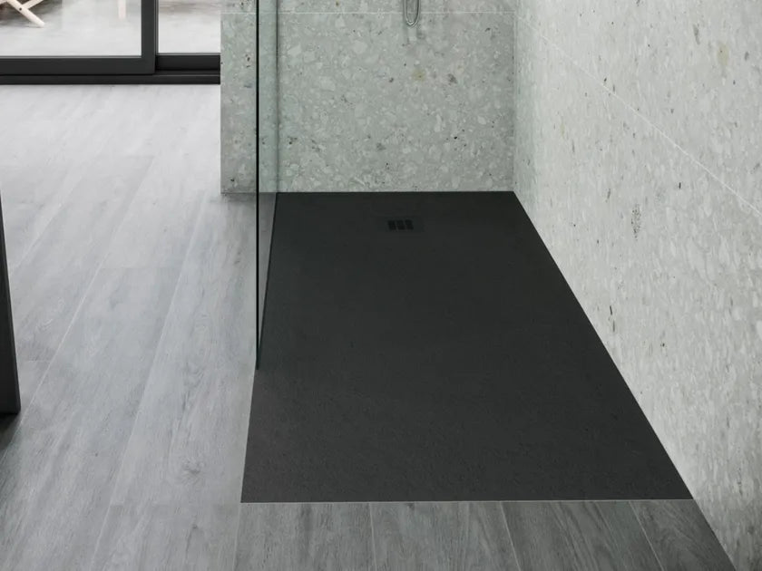 Andora 1100 x 700mm Black Slate Tray - Bathroom Warehouse