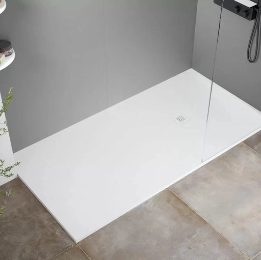 Andora 1100 x 900mm White Slate Shower Tray - Bathroom Warehouse