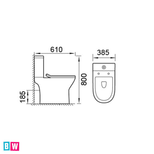 open back toilet spec