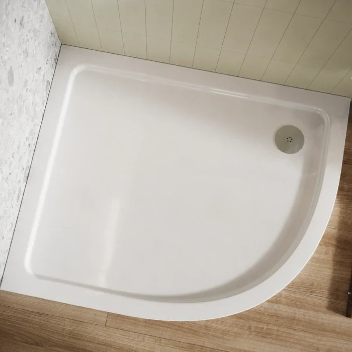 1200 x 800mm Chrome Quadrant Shower Enclosure with Left Hand Shower Tray