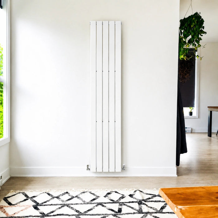 Cadiz White Vertical Radiator - Single Panel 1800x376mm