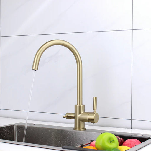 Brushed Brass Kitchen Tap