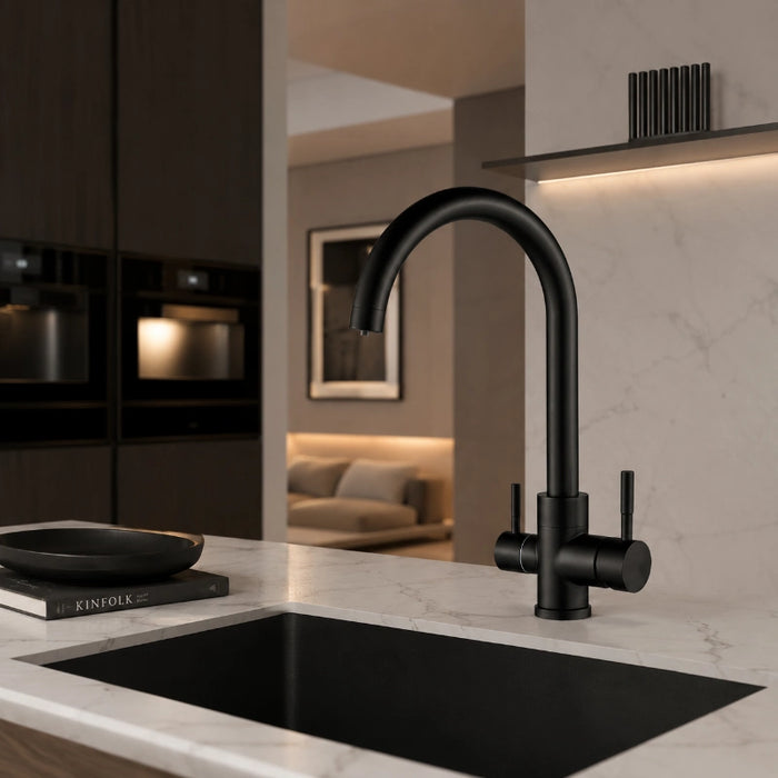 Triflow Round 3-in-1 Kitchen Tap - Black