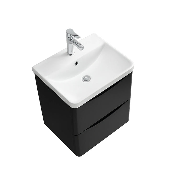 Rimini 500mm Wall Hung Unit with Basin & 2 Drawers - Anthracite