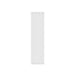 White vertical flat radiator with two panel columns and evenly spaced vertical ribs