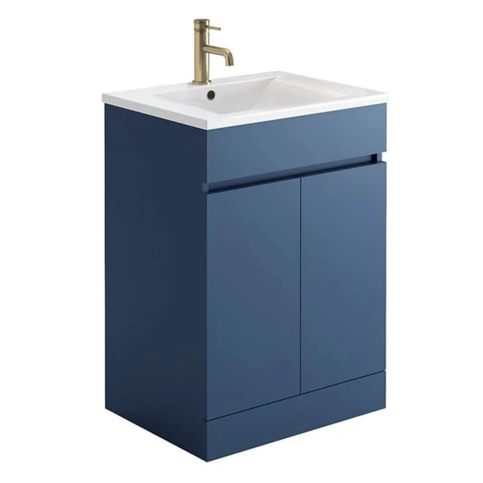 Catania 600mm Floor Standing Bathroom Vanity with Basin - Blue