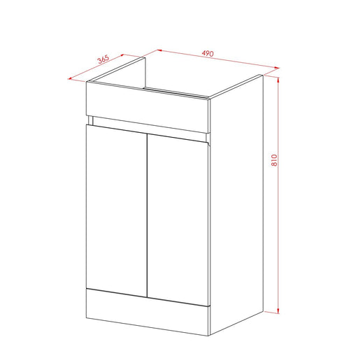 Catania Unit & Basin Anthracite 500mm x 365 - Bathroom Warehouse