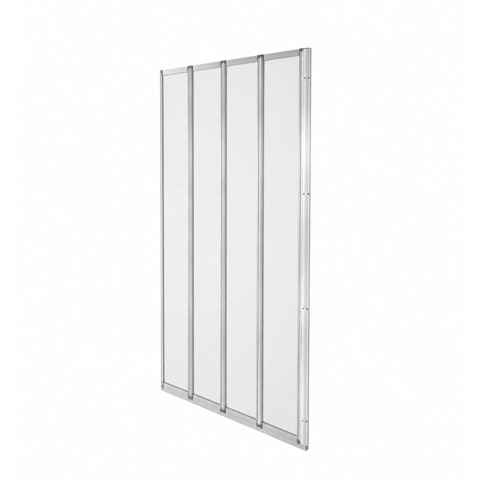 4 Panel Folding Bath Screen Polished Chrome 1400mm