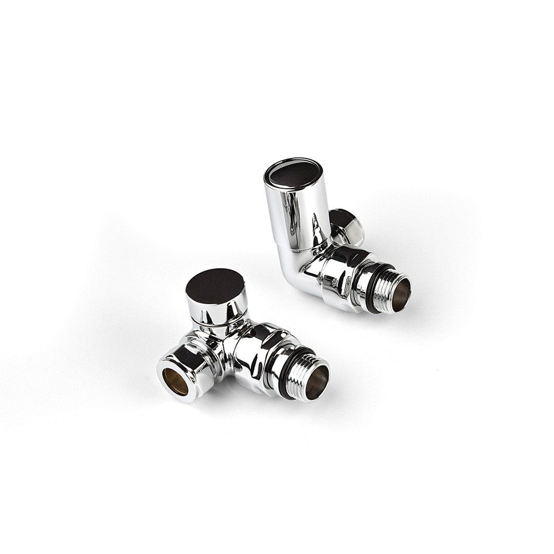 Chrome Corner Radiator Valves - Bathroom Warehouse