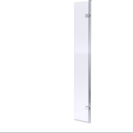 Chrome Hinged Wet Room Screen Panel 300mm - Bathroom Warehouse