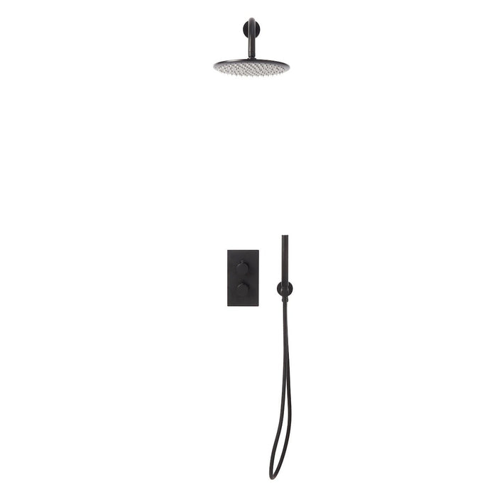 Concealed Black Shower Valve with Outlet- Bathroom Warehouse