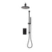 Concealed Black Shower Valve with Rail, Hose & Head - Bathroom Warehouse