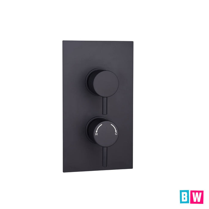 black concealed shower valve
