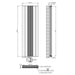 Cordoba Aluminium Vertical Radiator Matt Black 1800x565mm - Bathroom Warehouse