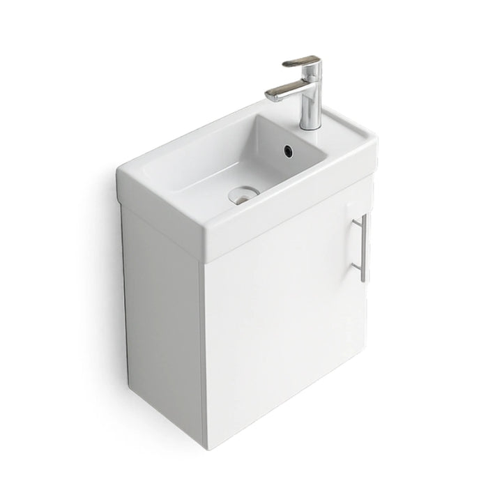 Flow 400mm Wall Hung Vanity Unit with Basin - White