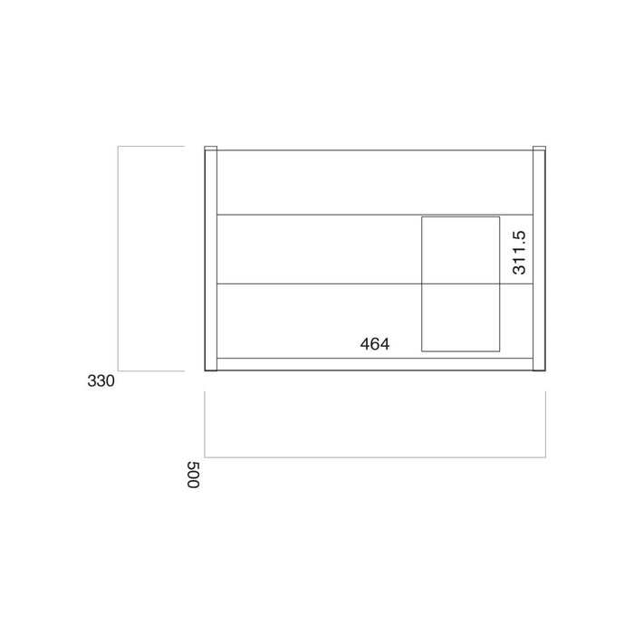 Dax 500mm Wall Hung Unit - Bathroom Warehouse