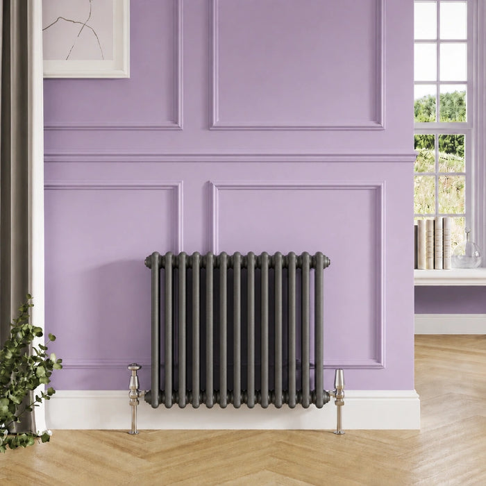 2 Column Horizontal Designer Radiator 600 x 650mm - Anthracite