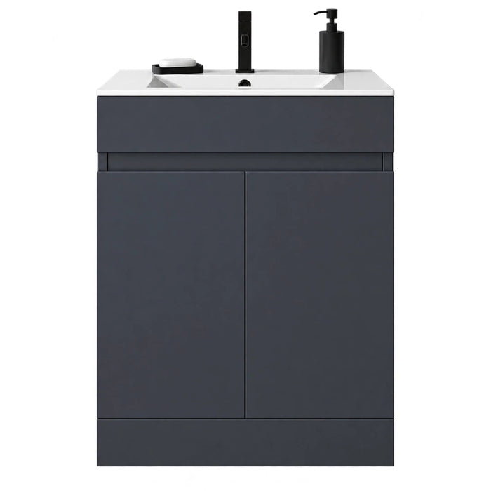 Catania 500mm Floor Standing Vanity Unit with Basin - Anthracite