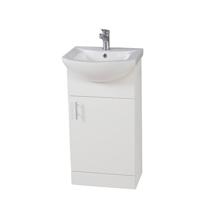 Emilia 450mm White Unit & Basin - Bathroom Warehouse