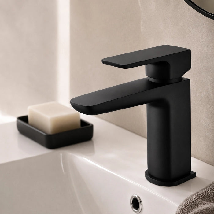 Capri Mono Basin Mixer Tap & Waste - Black