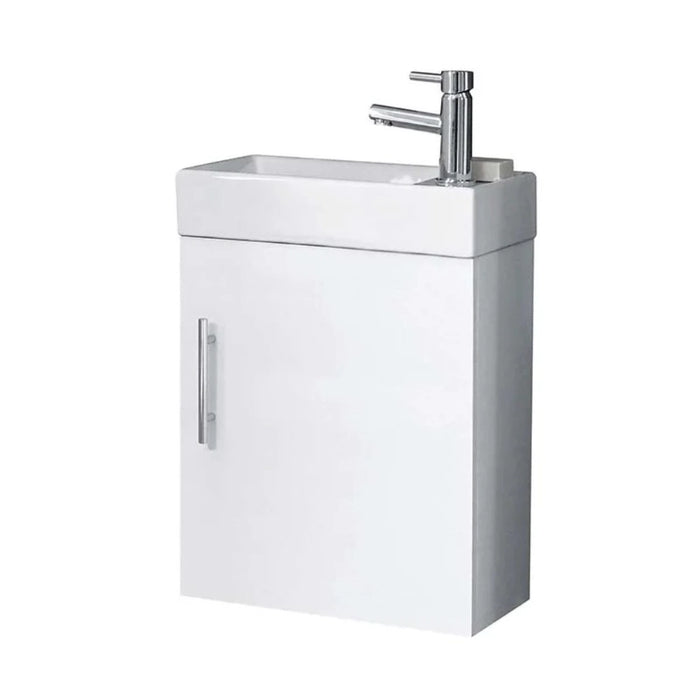 Flow 400mm Wall Hung Vanity Unit with Basin - White