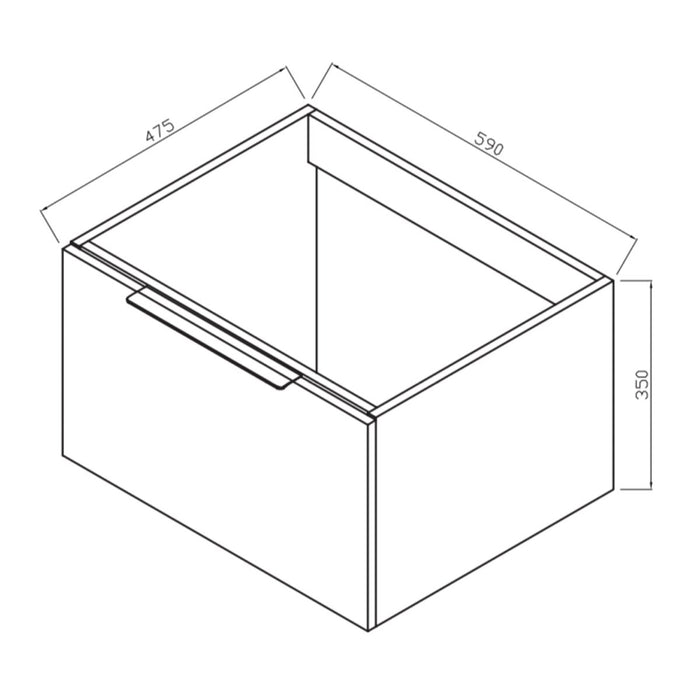 Havana 600mm Wall Hung Unit & Basin - Bathroom Warehouse