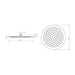 Brushed brass concealed shower kit ceiling shower head, round with dot spray plate