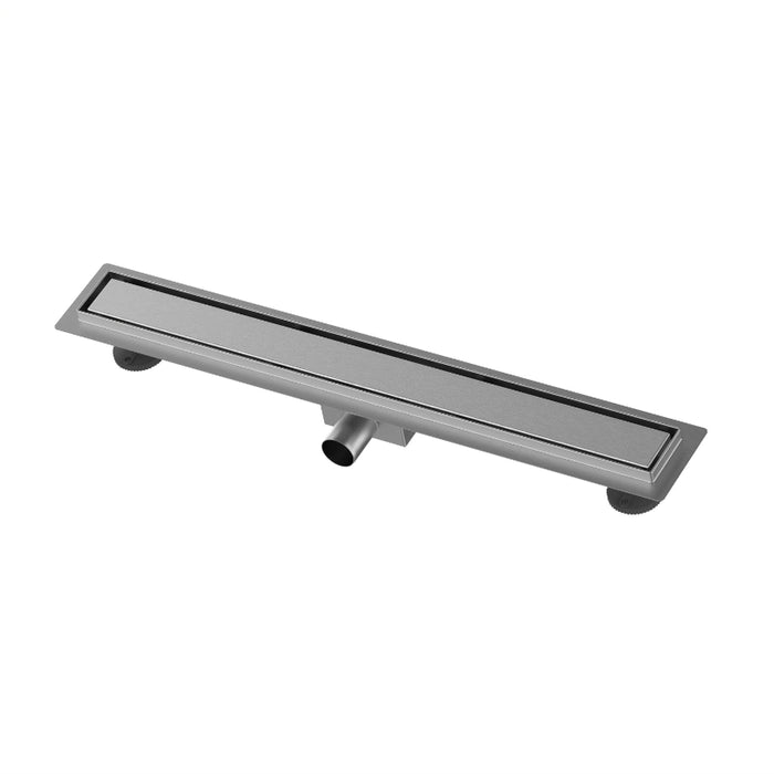 Tile Insert Linear Shower Drain 600mm - Brushed Steel