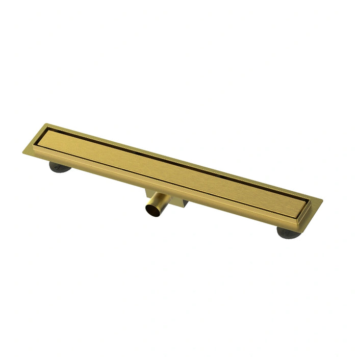 Tile Insert Linear Shower Drain 600mm - Brushed Brass