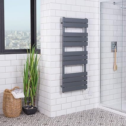 Palma Anthracite Flat Towel Rail