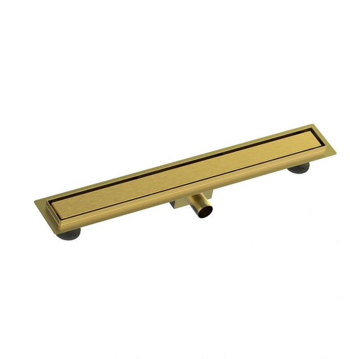 Tile Insert Linear Shower Drain 600mm - Brushed Brass