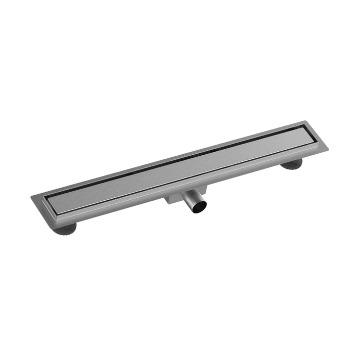 Tile Insert Linear Shower Drain 600mm - Brushed Steel