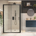 Roma Black 1200mm SLIDER Door - Bathroom Warehouse