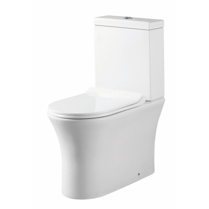 Siena Comfort Height Rimless Toilet with D Soft Close Seat - Fully Enclosed - Bathroom Warehouse