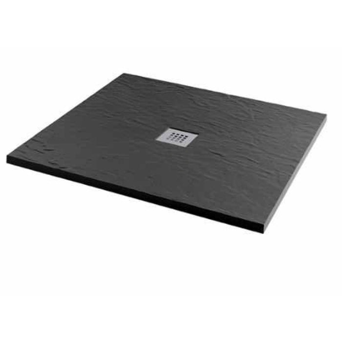 Square 800mm Anthracite Slate Shower Tray